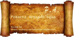Pokorni Artemíszia névjegykártya
